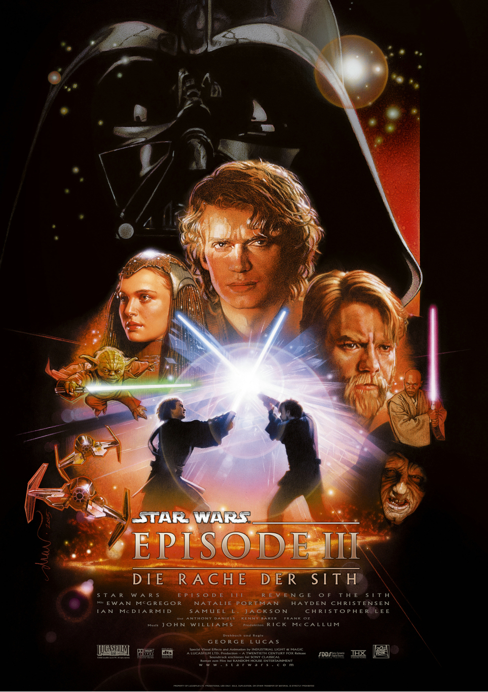 Filmplakat des Titels „STAR WARS: EPISODE III - DIE RACHE DER SITH”
