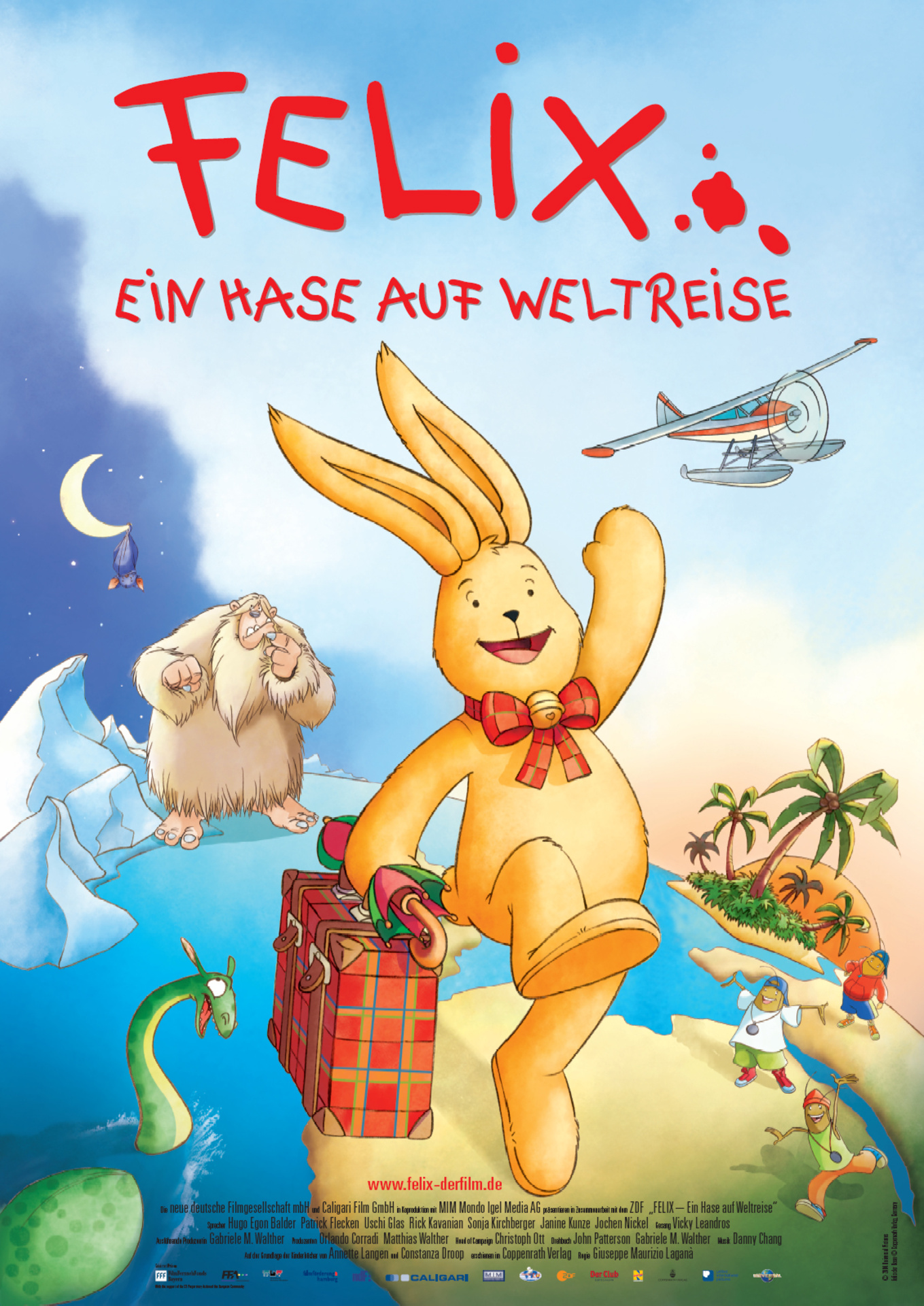 Filmplakat des Titels „FELIX - EIN HASE AUF WELTREISE”