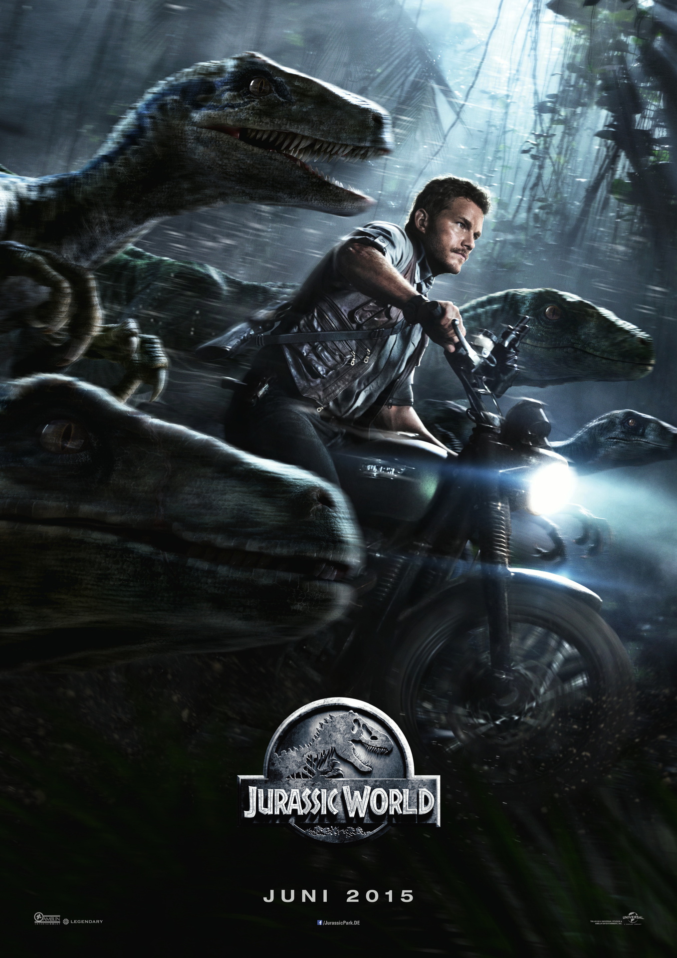 Filmplakat des Titels „JURASSIC WORLD”