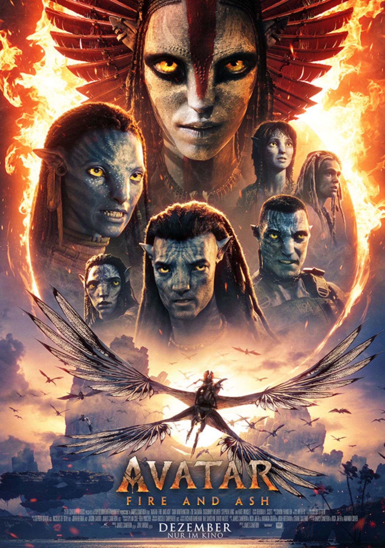 Filmplakat des Titels „AVATAR: FIRE AND ASH”