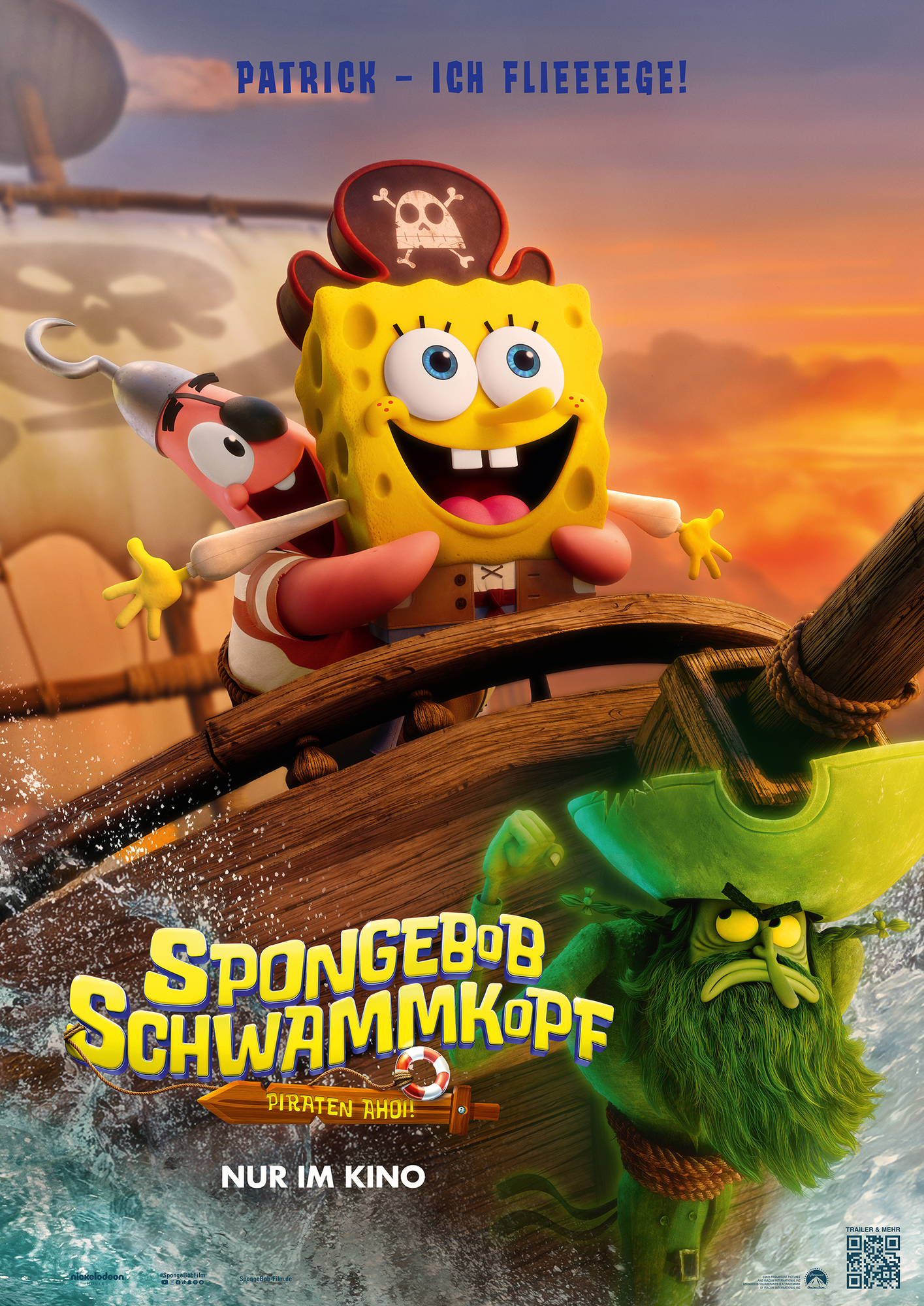Filmplakat des Titels „SPONGEBOB SCHWAMMKOPF: PIRATEN AHOI!”