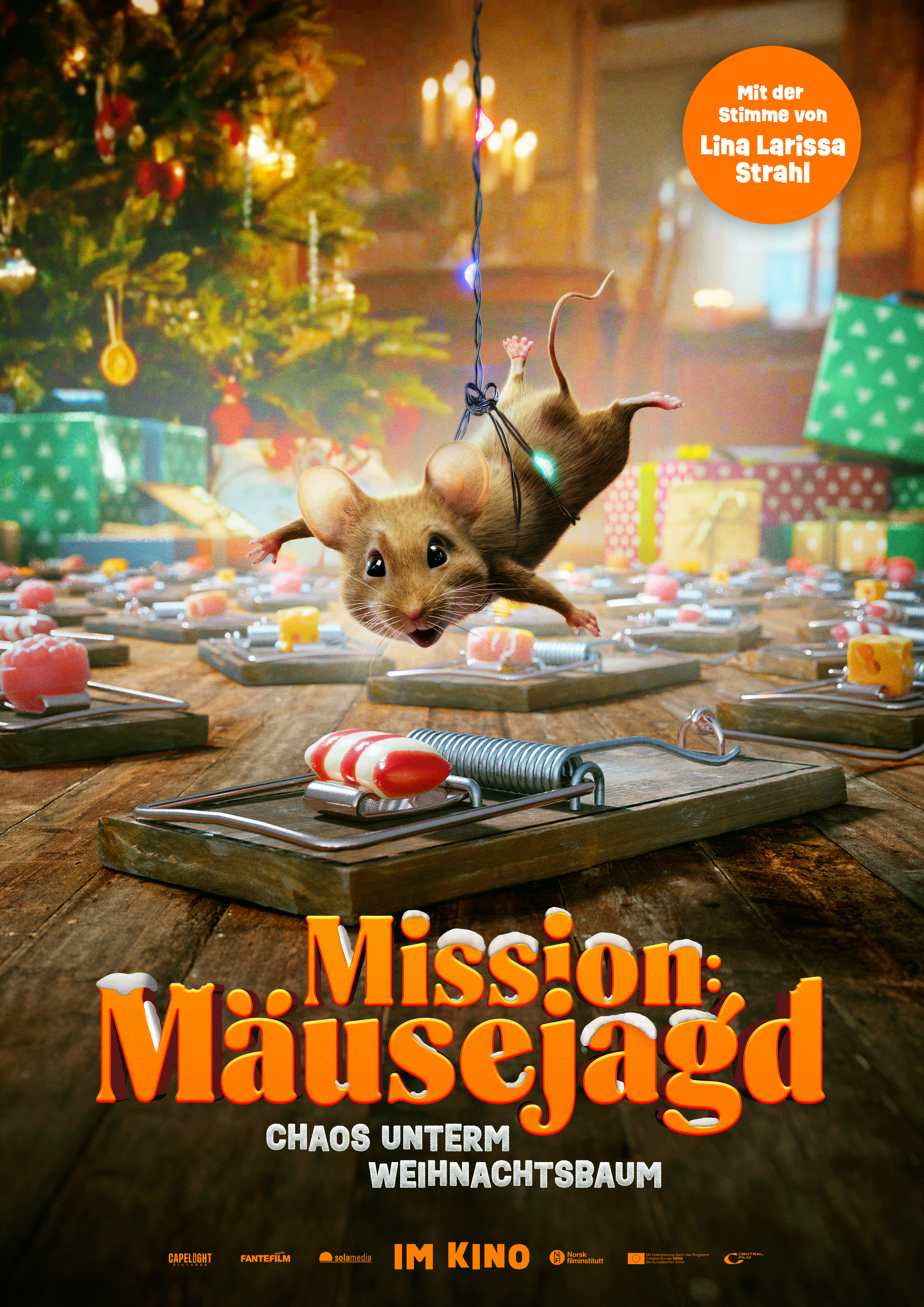 Filmplakat des Titels „MISSION: MÄUSEJAGD - CHAOS UNTERM WEIHNACHTSBAUM”
