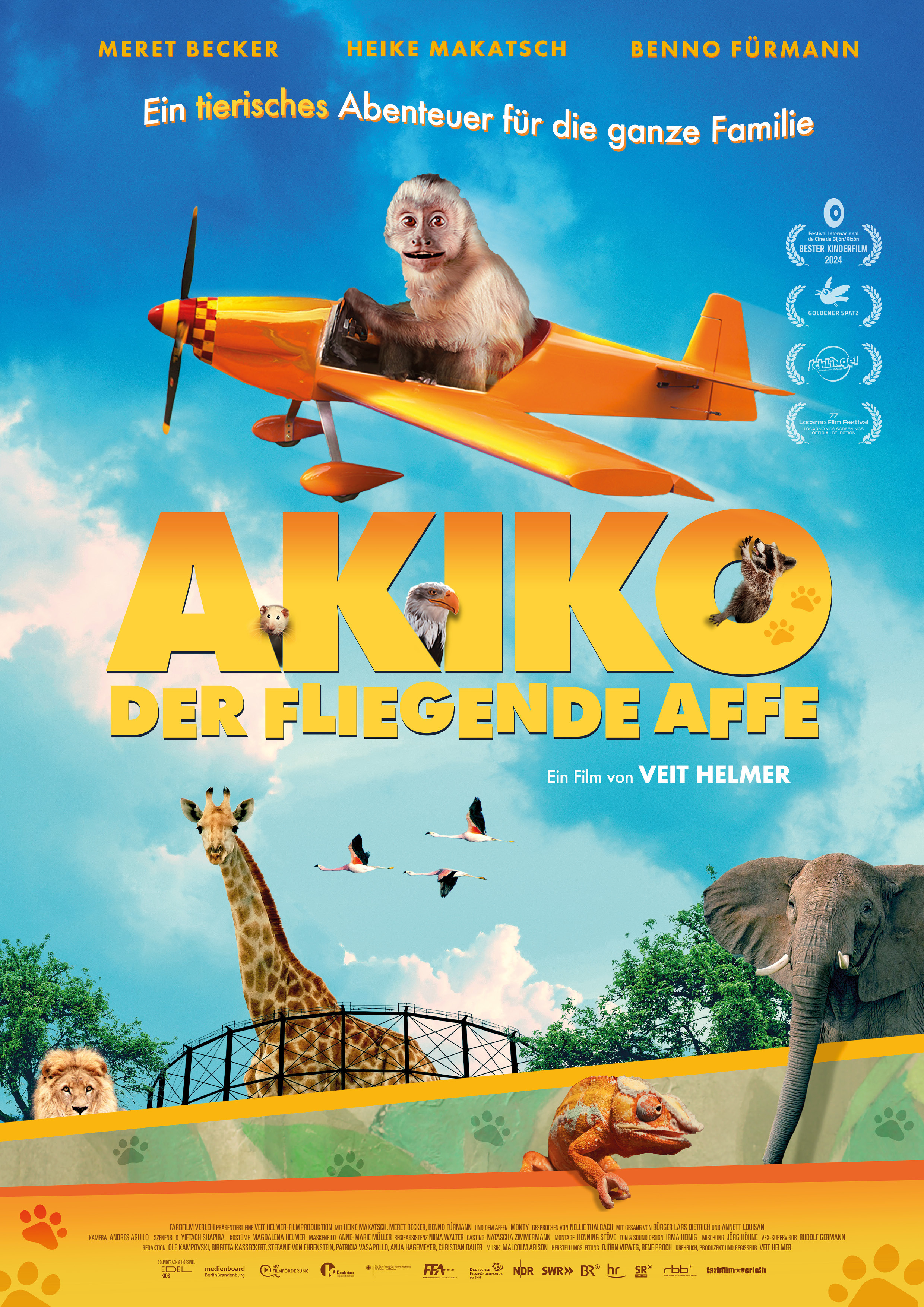 Filmplakat des Titels „AKIKO - DER FLIEGENDE AFFE”