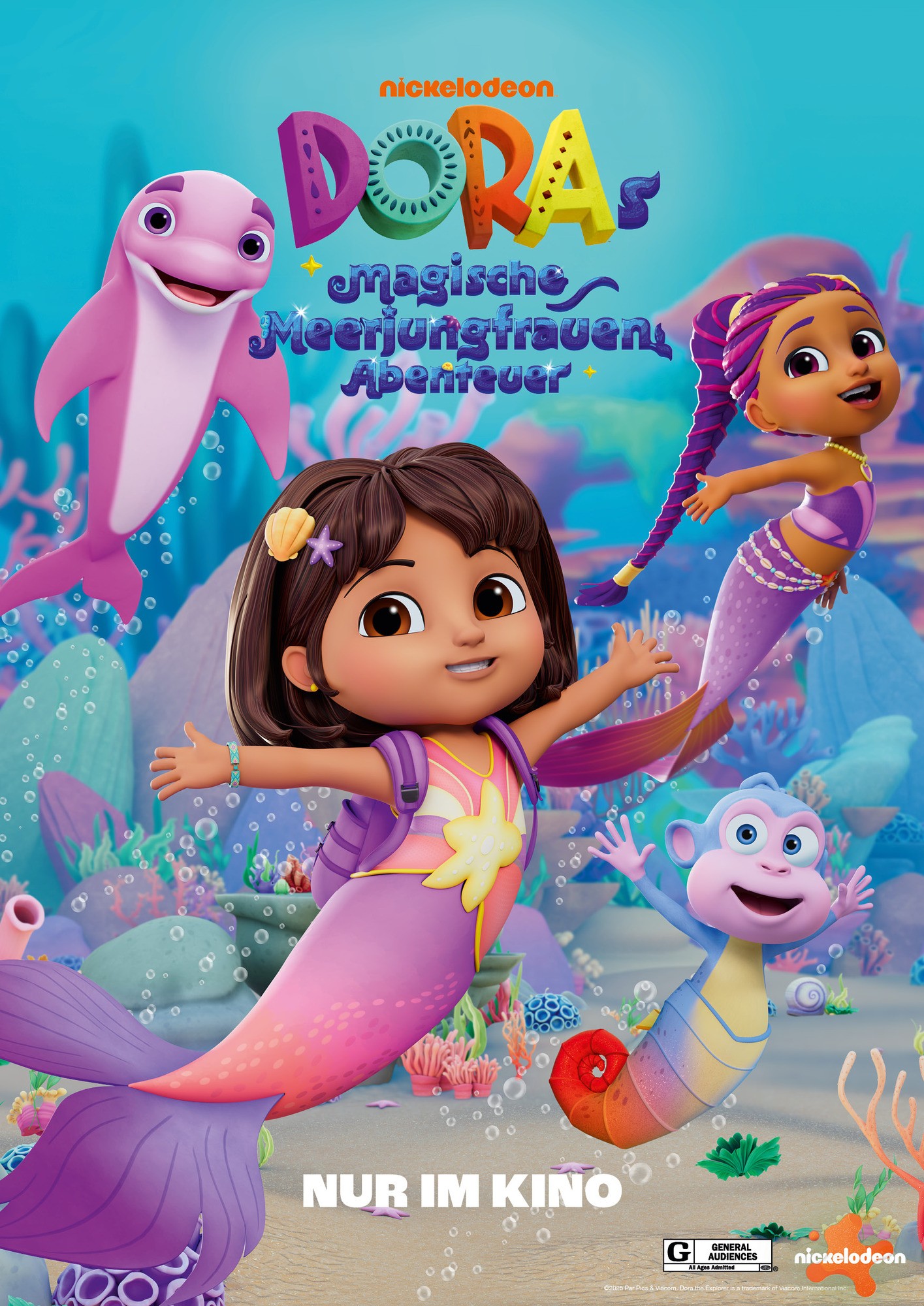Filmplakat des Titels „DORAS MAGISCHE MEERJUNGFRAUEN ABENTEUER”