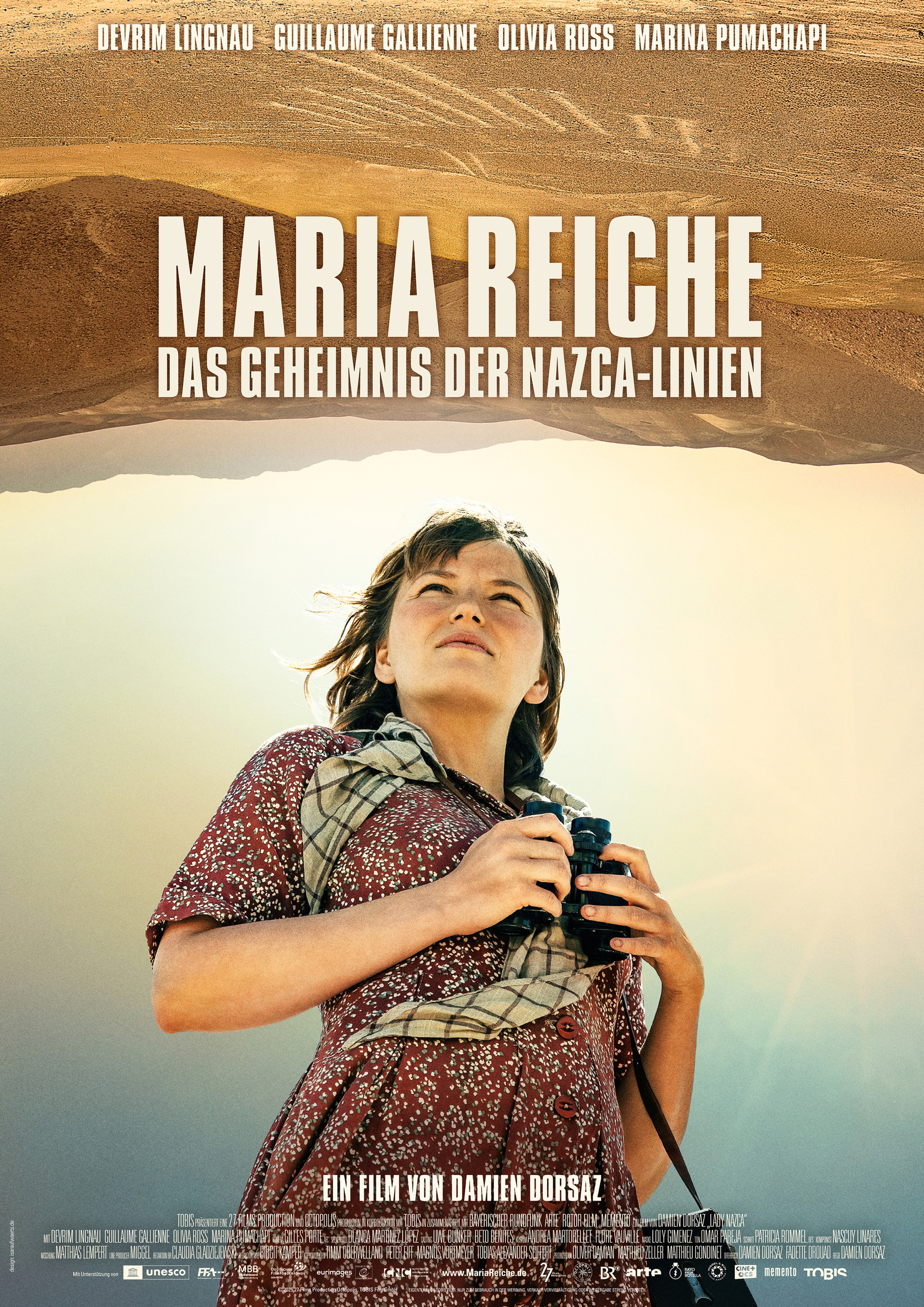 Filmplakat des Titels „MARIA REICHE: DAS GEHEIMNIS DER NAZCA-LINIEN”