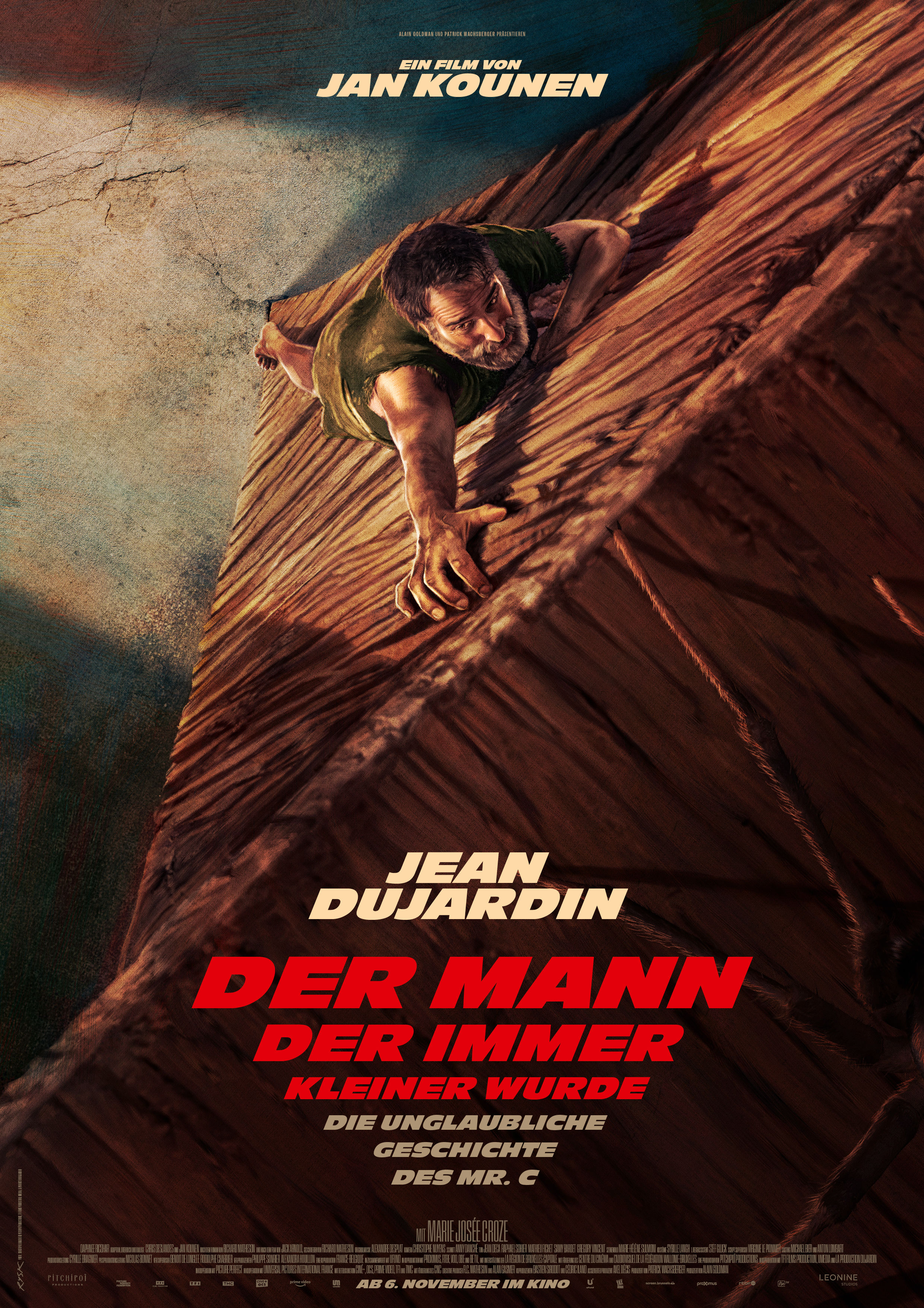 Filmplakat des Titels „DER MANN, DER IMMER KLEINER WURDE”