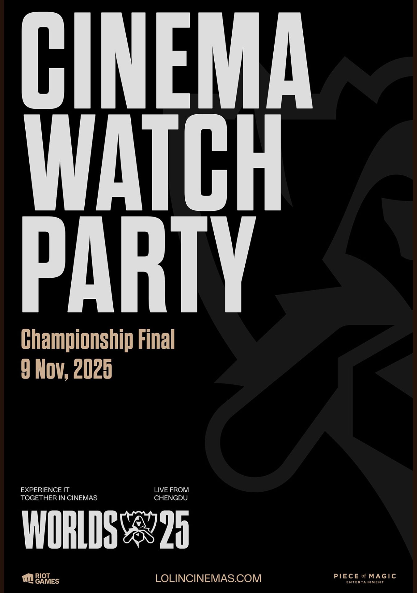 Filmplakat des Titels „LEAGUE OF LEGENDS WORLDS25 - FINALS IN CINEMA”