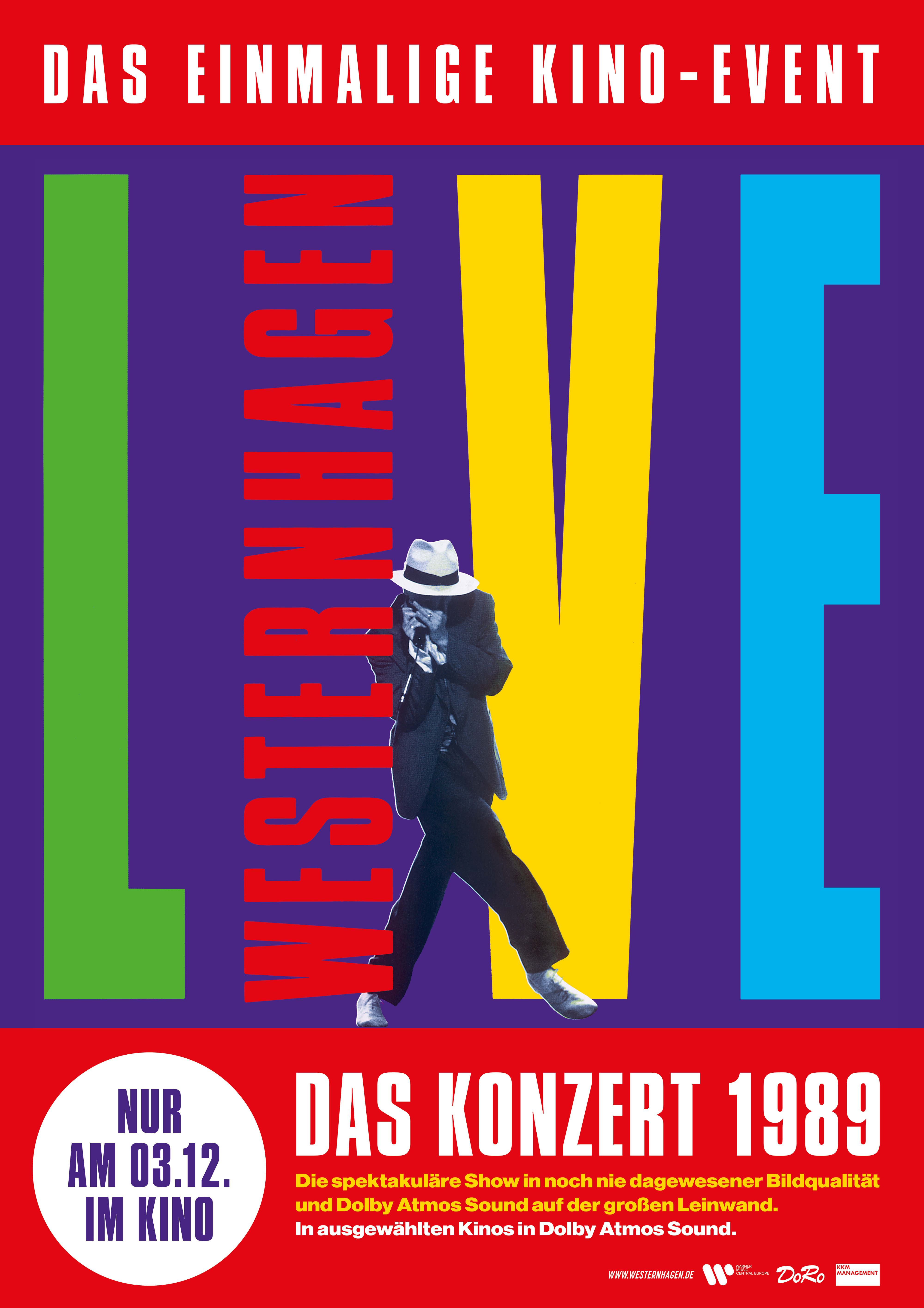 Filmplakat des Titels „WESTERNHAGEN ”LIVE“ - DAS KONZERT 1989”